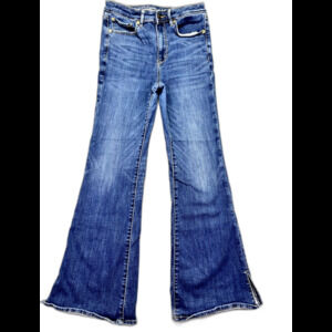American Eagle Jeans Womens 26" Blue Low Rise Flare Next Level Flex Stretch Boho